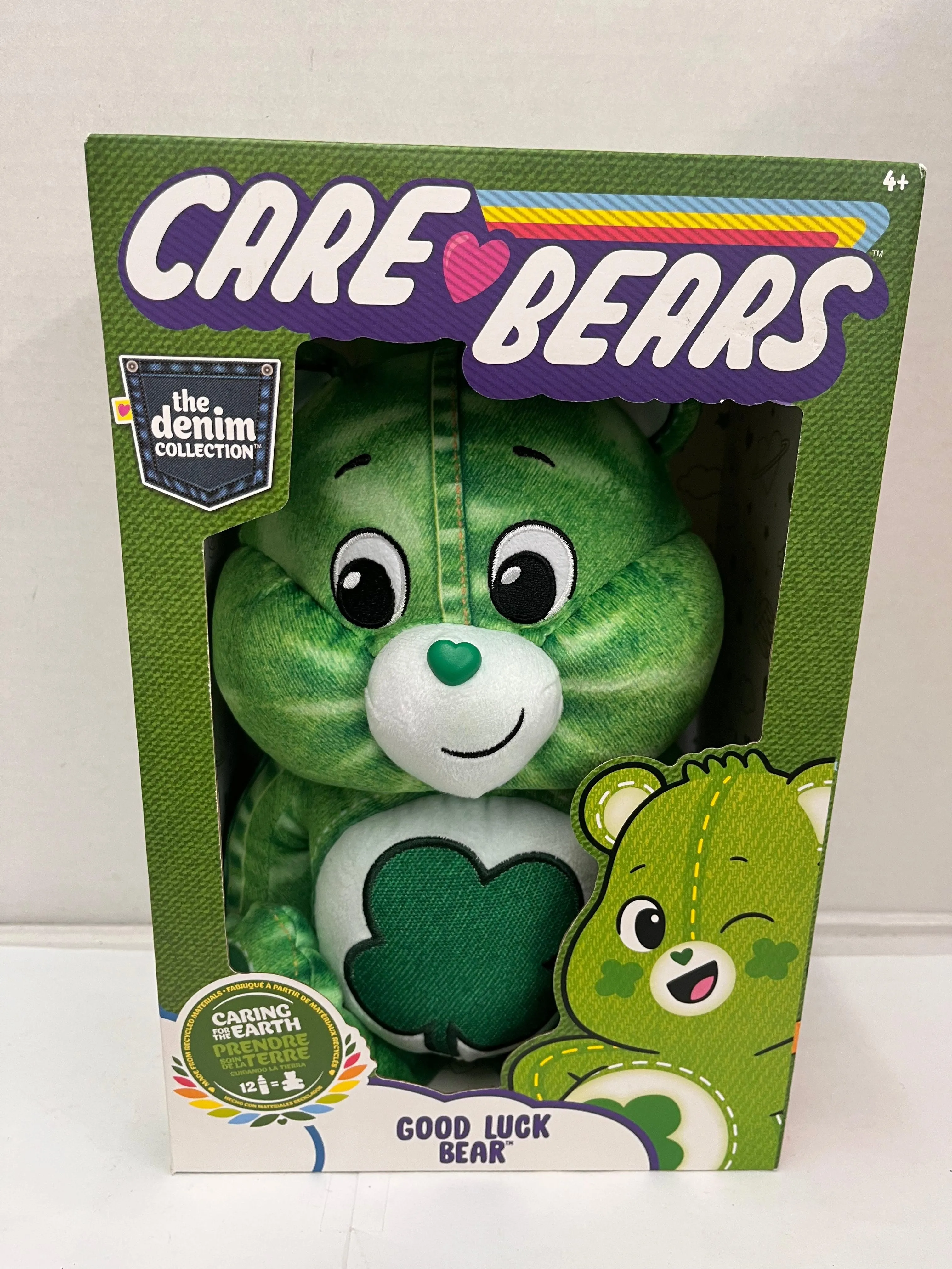 Care Bears Plush Good Luck Bear Green Kids Toy Stuffed New In Box