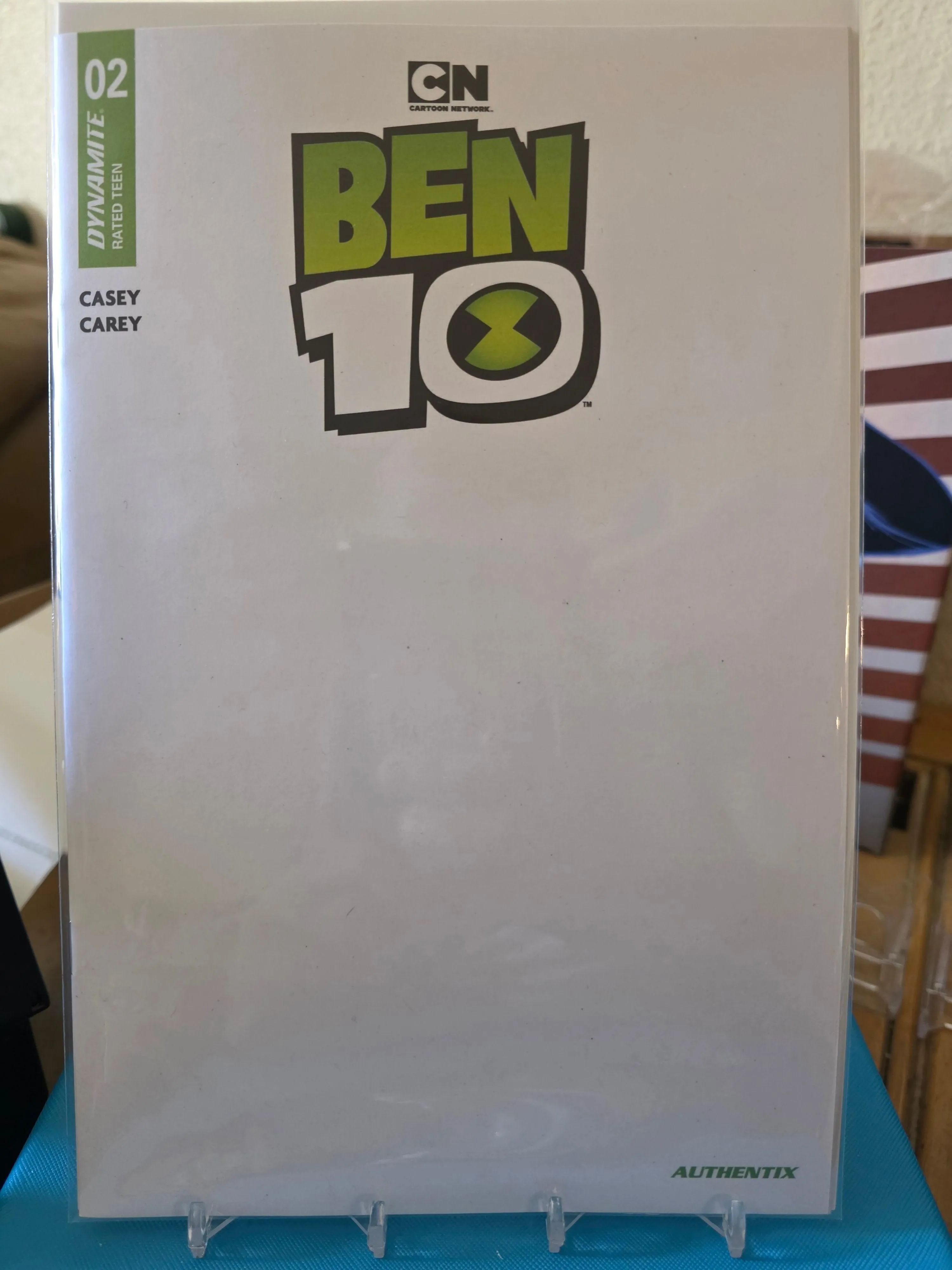 Ben 10 #2 Cover B Authentix Blank Sketch Card Stock Variant 1st Stinkfly NM