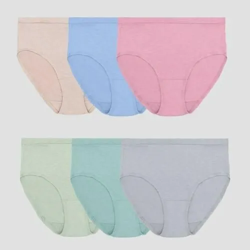 Fruit of the Loom Women's 6pk Relaxing Comfort Brief Underwear - 8