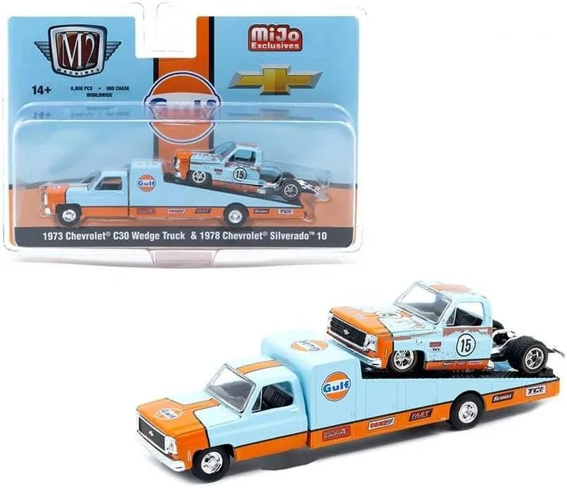 M2 Machines 1:64 - 1973 Chevrolet C30 & 1978 Silverado Diecast Model Car