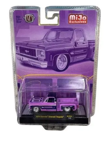 M2 MiJo Exclusives Purple 1979 Chevrolet Silverado Stepside Diecast Model Car