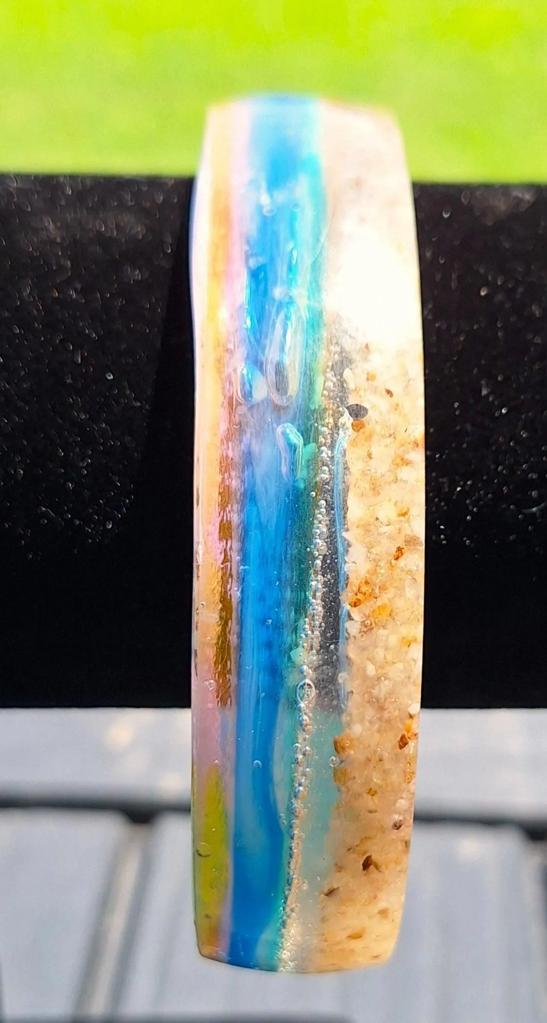 Resin Bangle Bracelet "On The Beach"