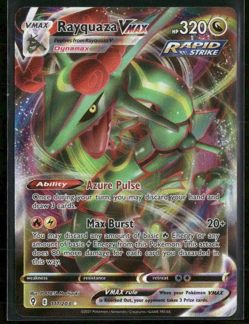 SWSH07: Evolving Skies Rayquaza VMAX #111/203