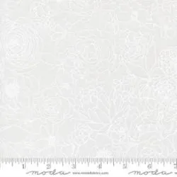True To Hue Hidden Facets Moda 11560 21 Floral Love Dove White Alli K Design  Half Yard