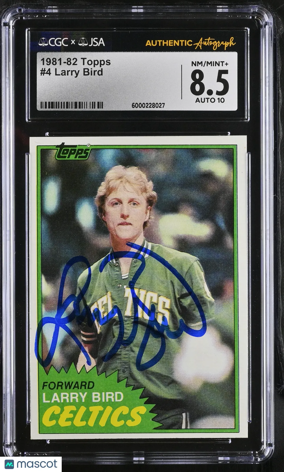 1981-92 Topps Larry Bird #4 Auto CGC 8.5 10 Auto