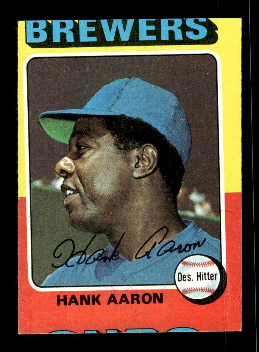 1975 Topps #660 Hank Aaron Milwaukee Brewers EX 10013168