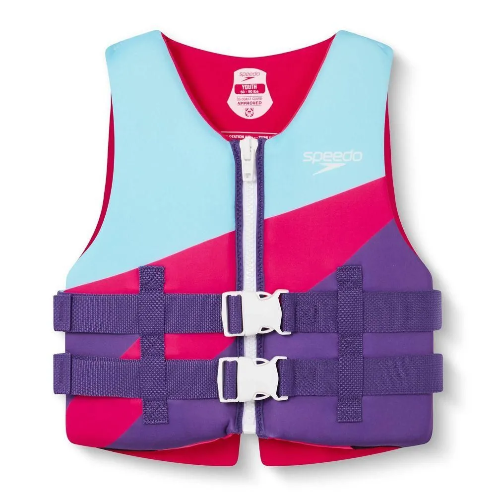 Used and fully functioning - Speedo Junior Kids' Life Jacket Vest - Wave/Punch Pink Youth Jacket (Size