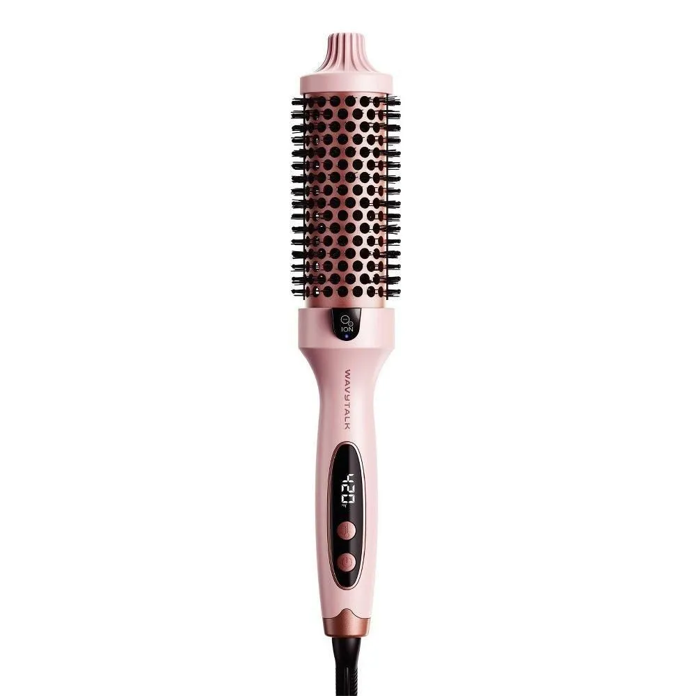 Brand New - Wavytalk 206 Ionic Thermal Heated Curling Brush - Pink - 1.5"