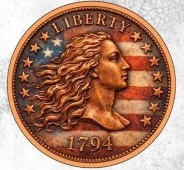 In Stock! Flowing Hair Colorized 5 oz Copper Round