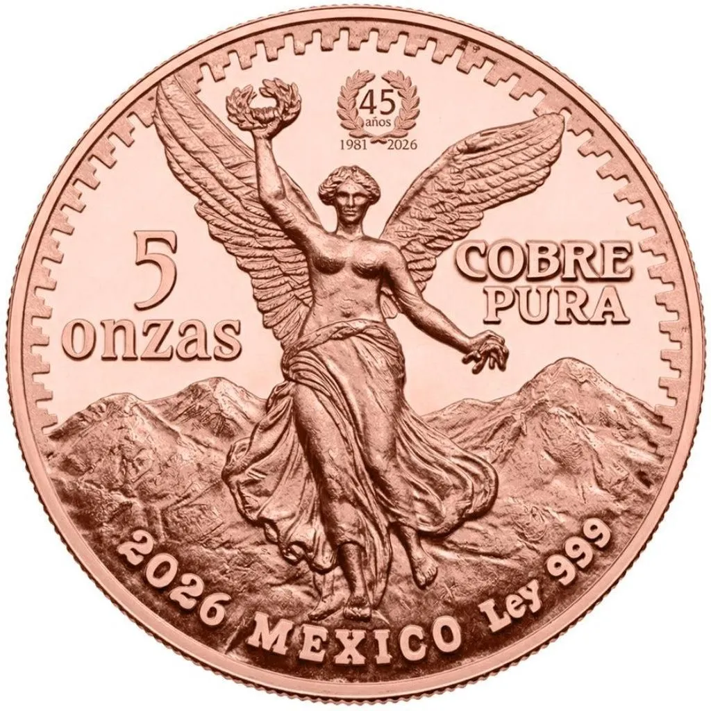 In Stock! Gov Backed! 2026 Liberia Libertad 45th Ann. Proof 5 oz Copper Coin