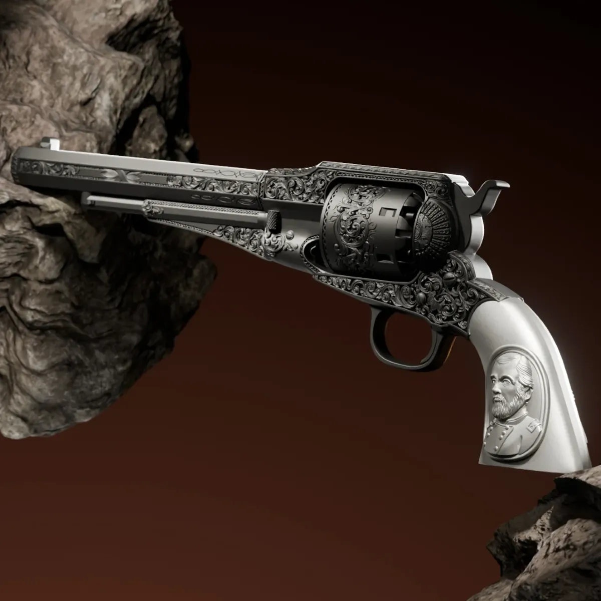 In Stock! 2026 Samoa Ulysses S. Grant's Revolver Shaped 2 oz Silver Coin (03/11)