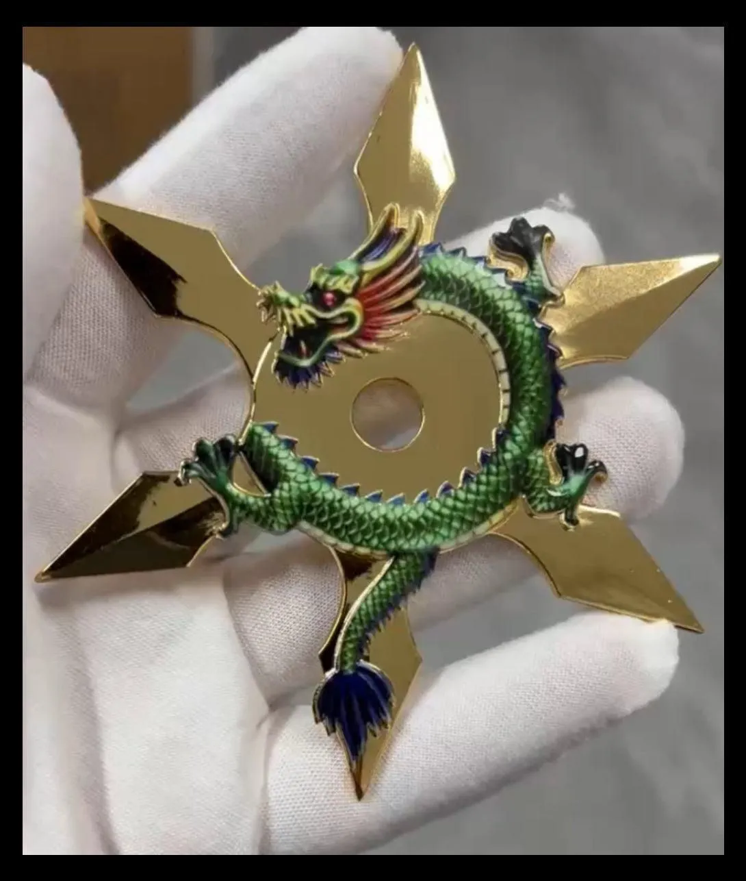 In Stock! 2 oz Copper NINJA STAR DRAGON WITH BOX