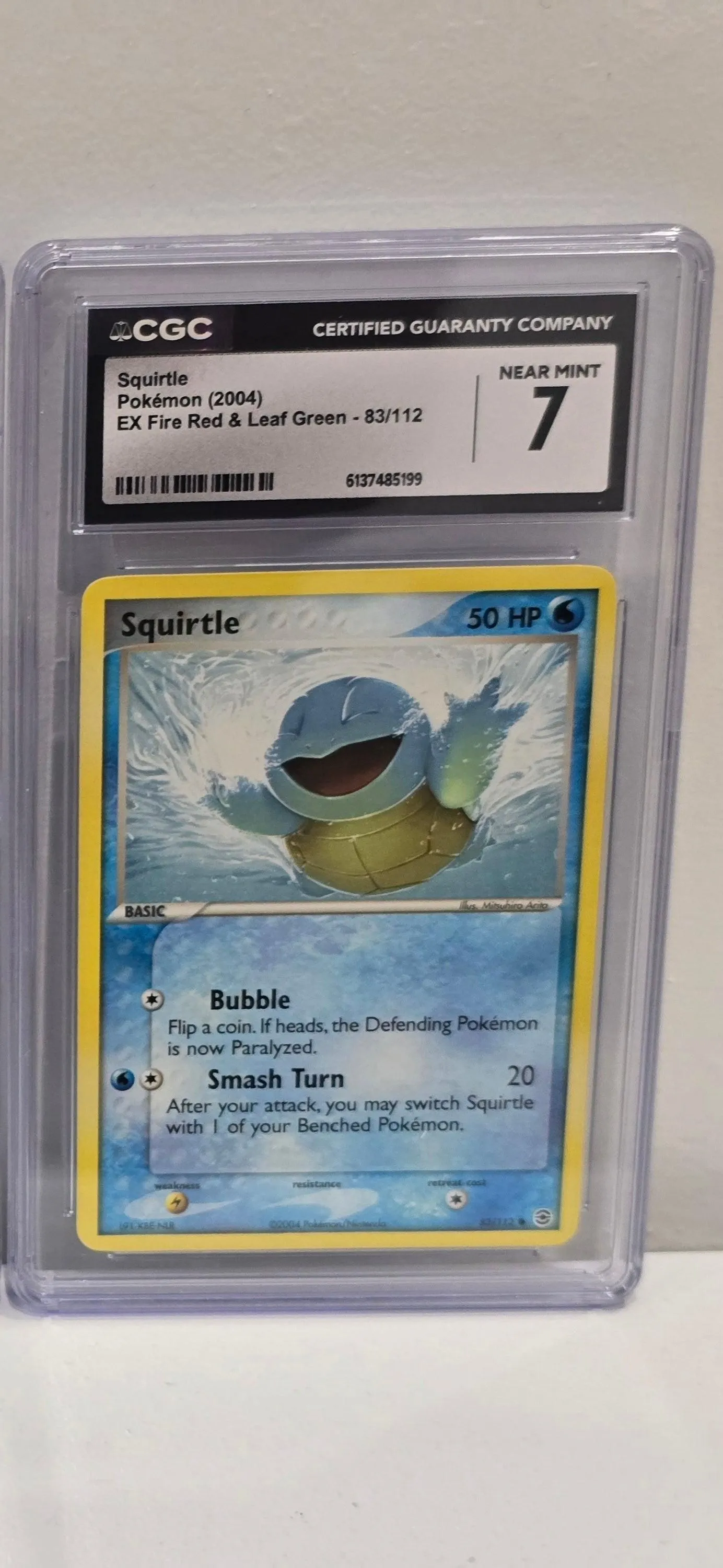 Squirtle #83/112 — EX FireRed & LeafGreen (2004) — CGC 7 Near Mint