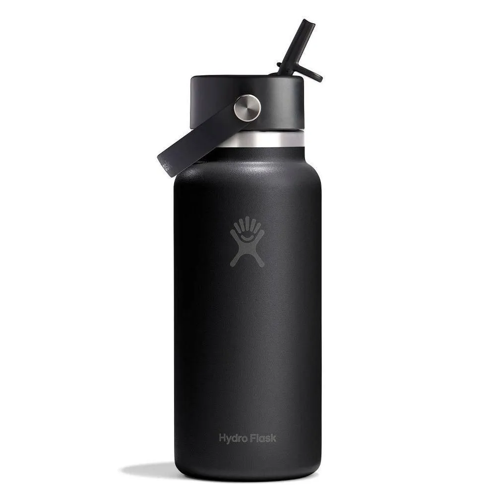 New without box - Hydro Flask 32fl oz Wide Mouth Flex Straw Bottle - Black