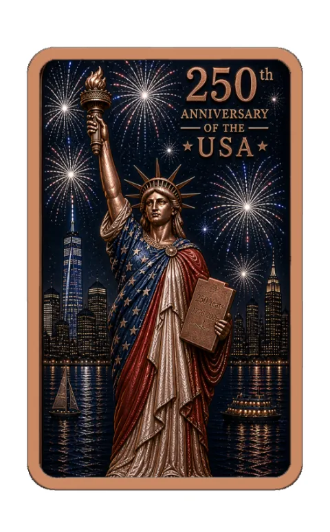 In Stock! 250 Gram America's 250 Bar Colorized Copper in Display Box