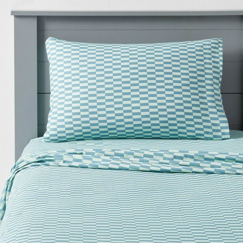 New without box - Queen Cotton Sheet Checker - Pillowfort