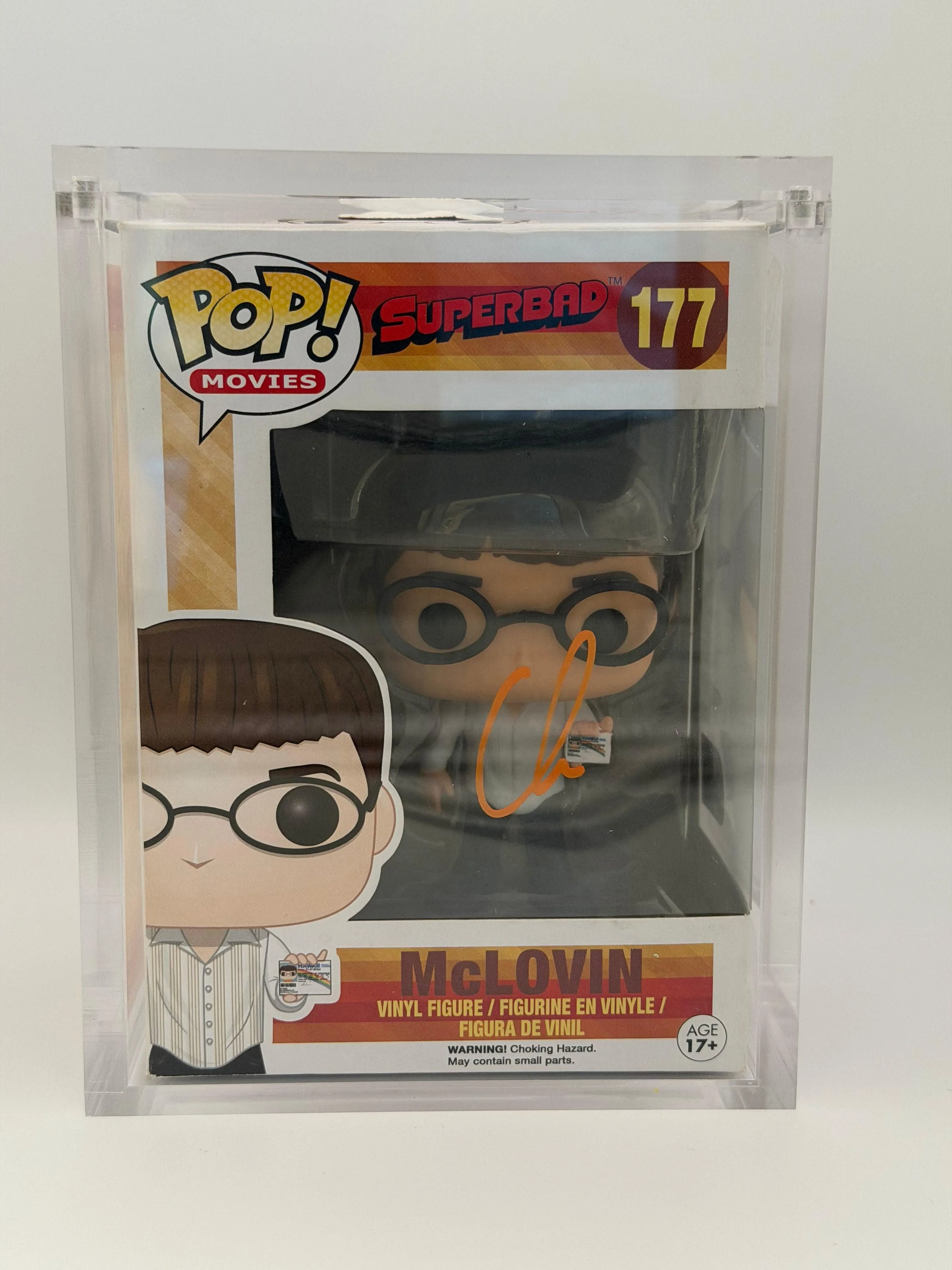 Funko Pop! Movies Superbad McLovin Signed Christopher Mintz-Plasse COA #177