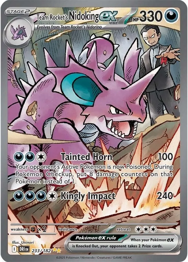 Team Rocket's Nidoking ex 233 — Destined Rivals — Special Illustration Rare