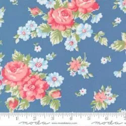 A Cat Named Stitch Blue 55340 13 Moda Half Yard