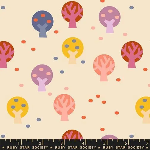 Persimmon RS1123 12 Shell Ruby Star Half Yard