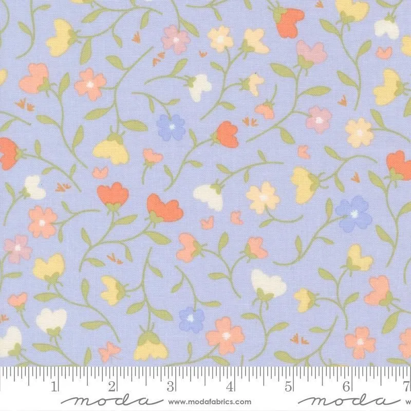 Pastel Prairie Tossed Floral Mist My Sew Quilty Life Moda 31780 22 Half Yard