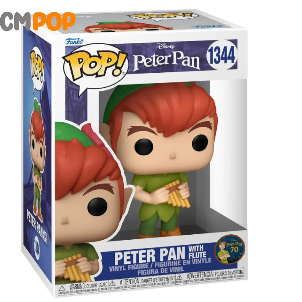 Peter Pan  With Flute - #1344 -Funko Pop! - Disney - Peter Pan 70th