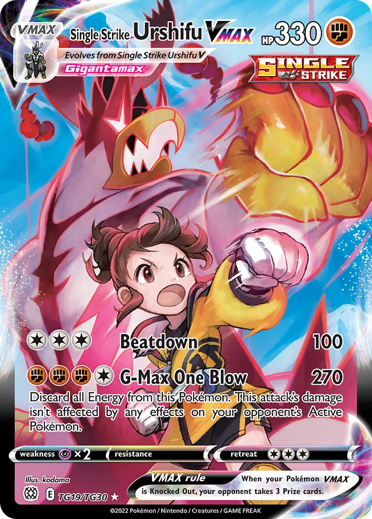 Single Strike Urshifu VMAX #TG19 TG19 — Brilliant Stars — Holo — Lightly Played