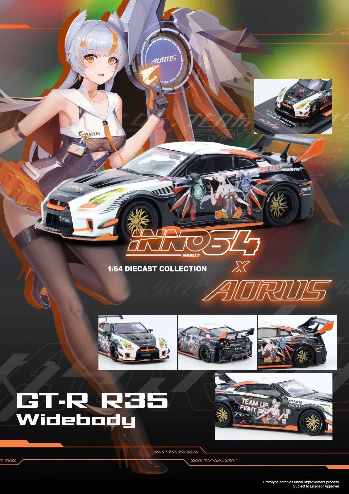 Inno64 x Aorus Limited Event Edition Nissan GT-R R35 Widebody