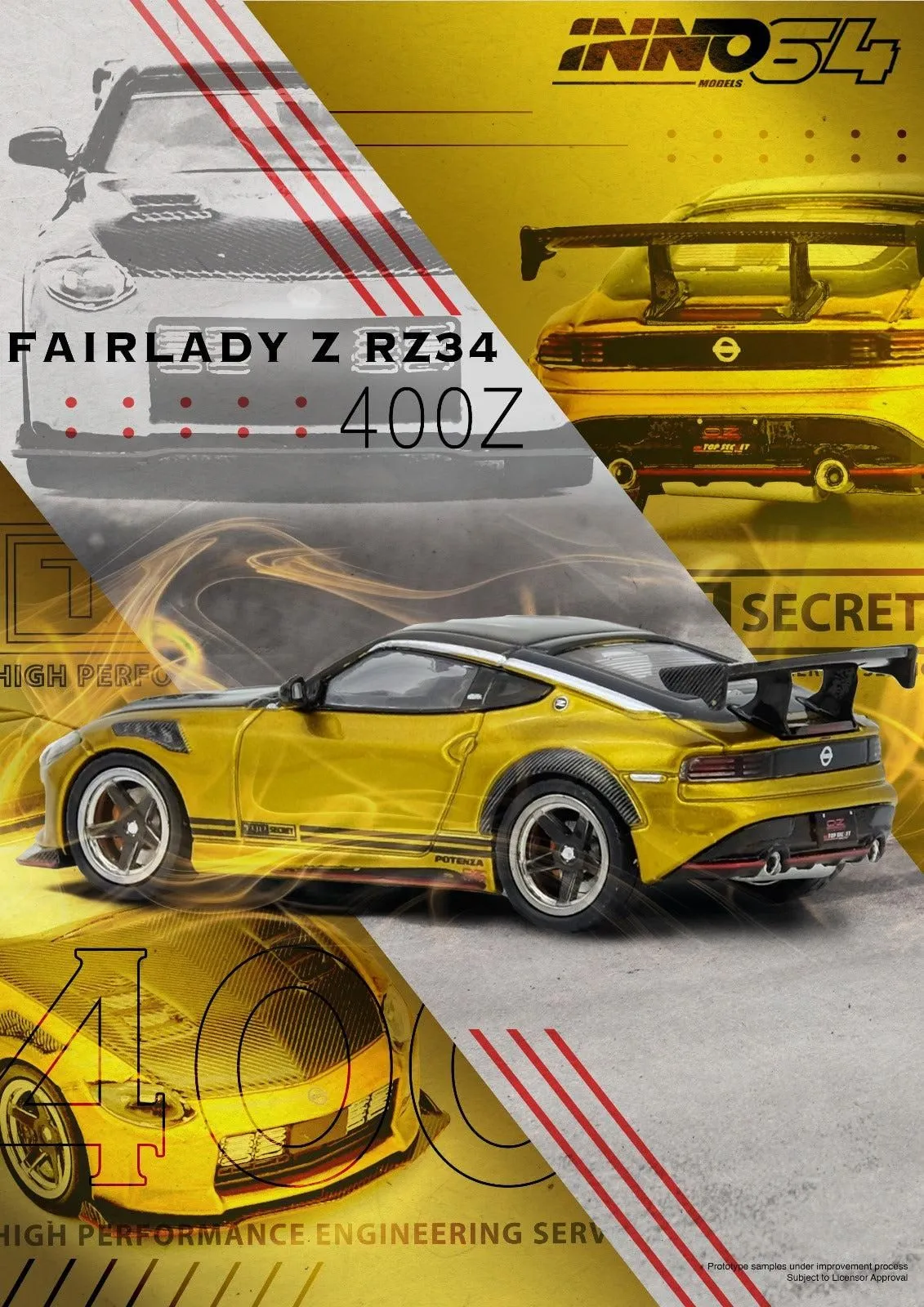 Inno64 Nissan Top Secret Fairlady Z RZ34 (Gold)