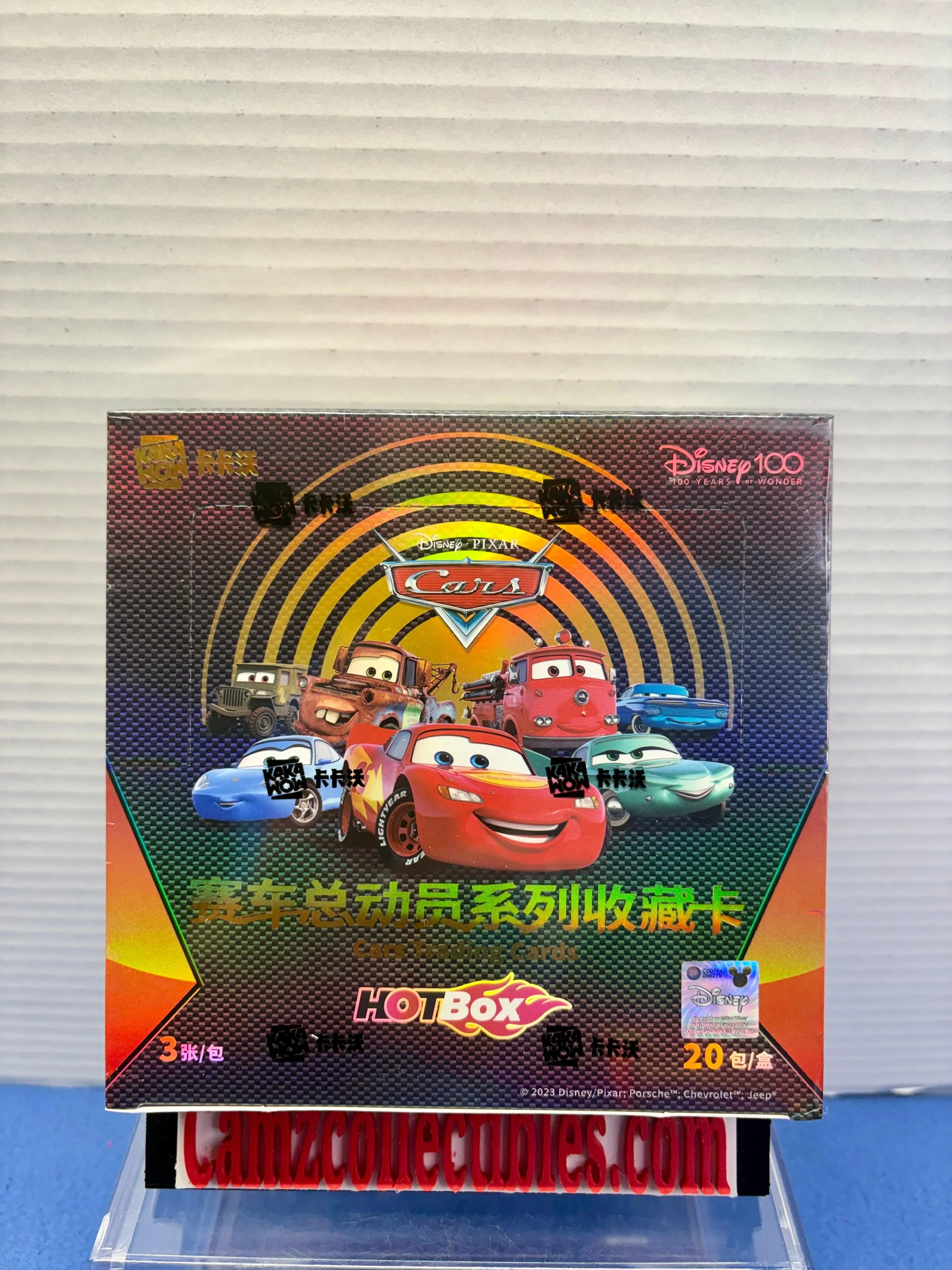 Disney Pixar Cars HotBox Trading Cards by Kakawow – 1 Sealed Pack (3 Cards)
