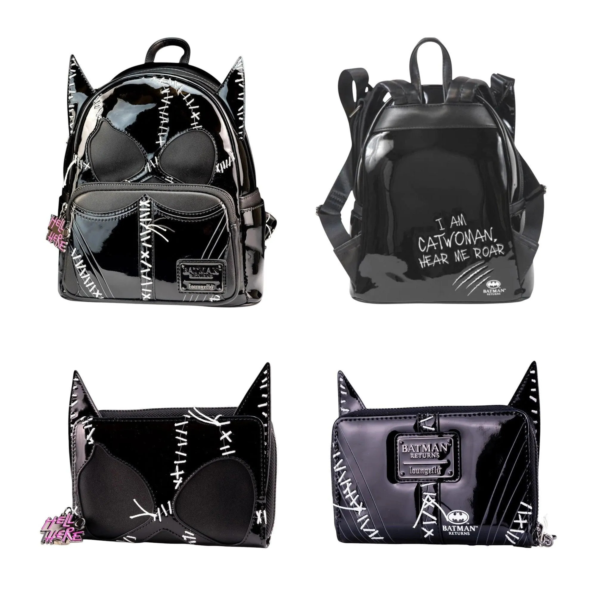 Loungefly Vault Batman Returns Catwoman Cosplay Mini Backpack & Wallet Set