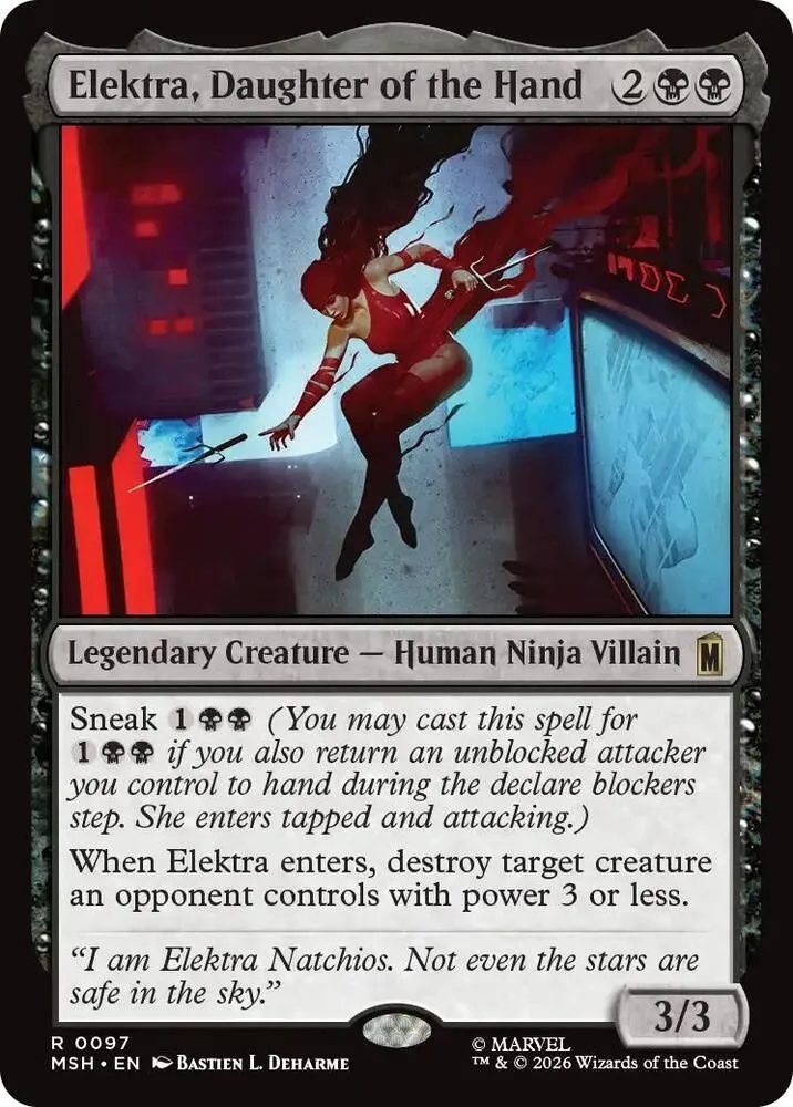 MSH, Elektra, Daughter of the Hand, Standard, 97, R, Near Mint, Normal, EN