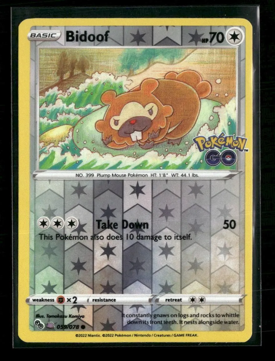 Pokemon GO Bidoof (Peelable Ditto) #059/078