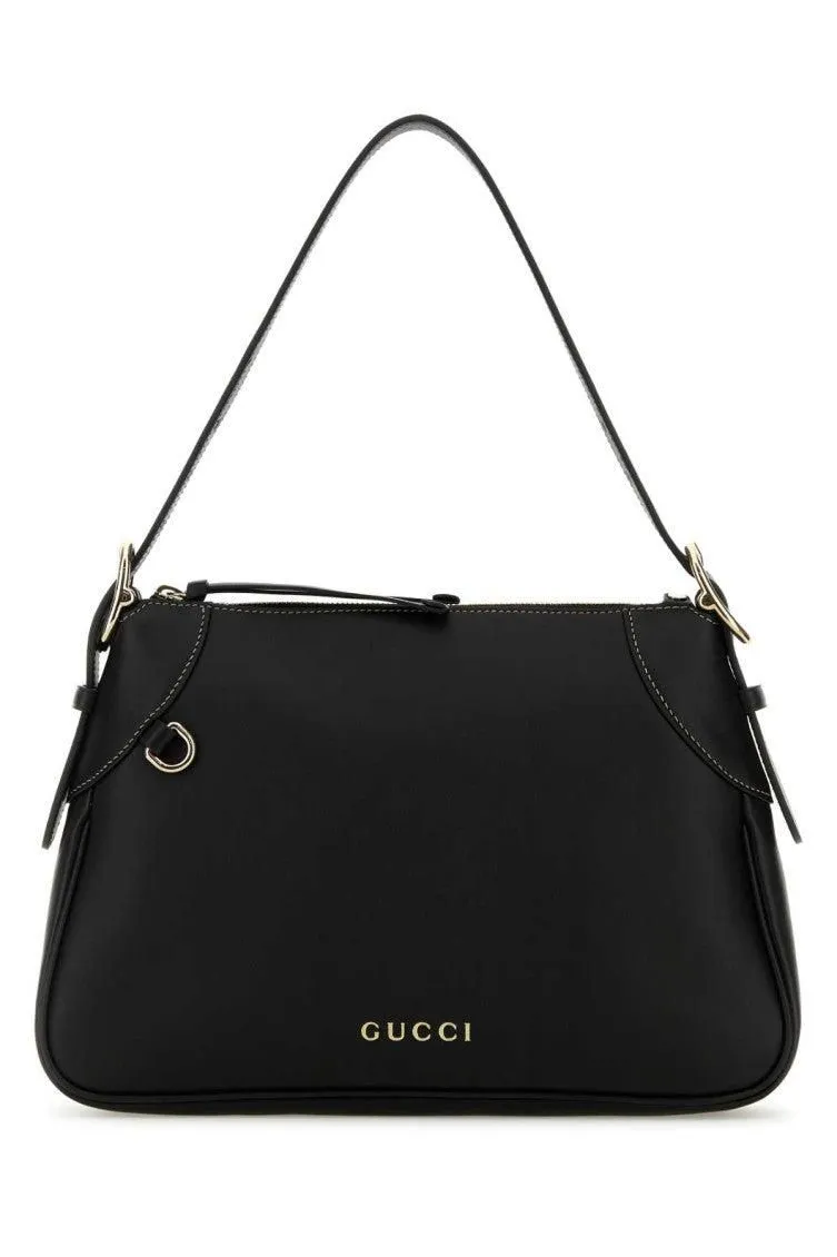 Gucci GG Emblem Medium Leather Shoulder Bag