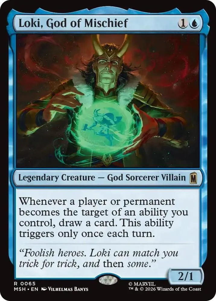 MSH, Loki, God of Mischief, Standard, 65, R, Near Mint, Normal, EN