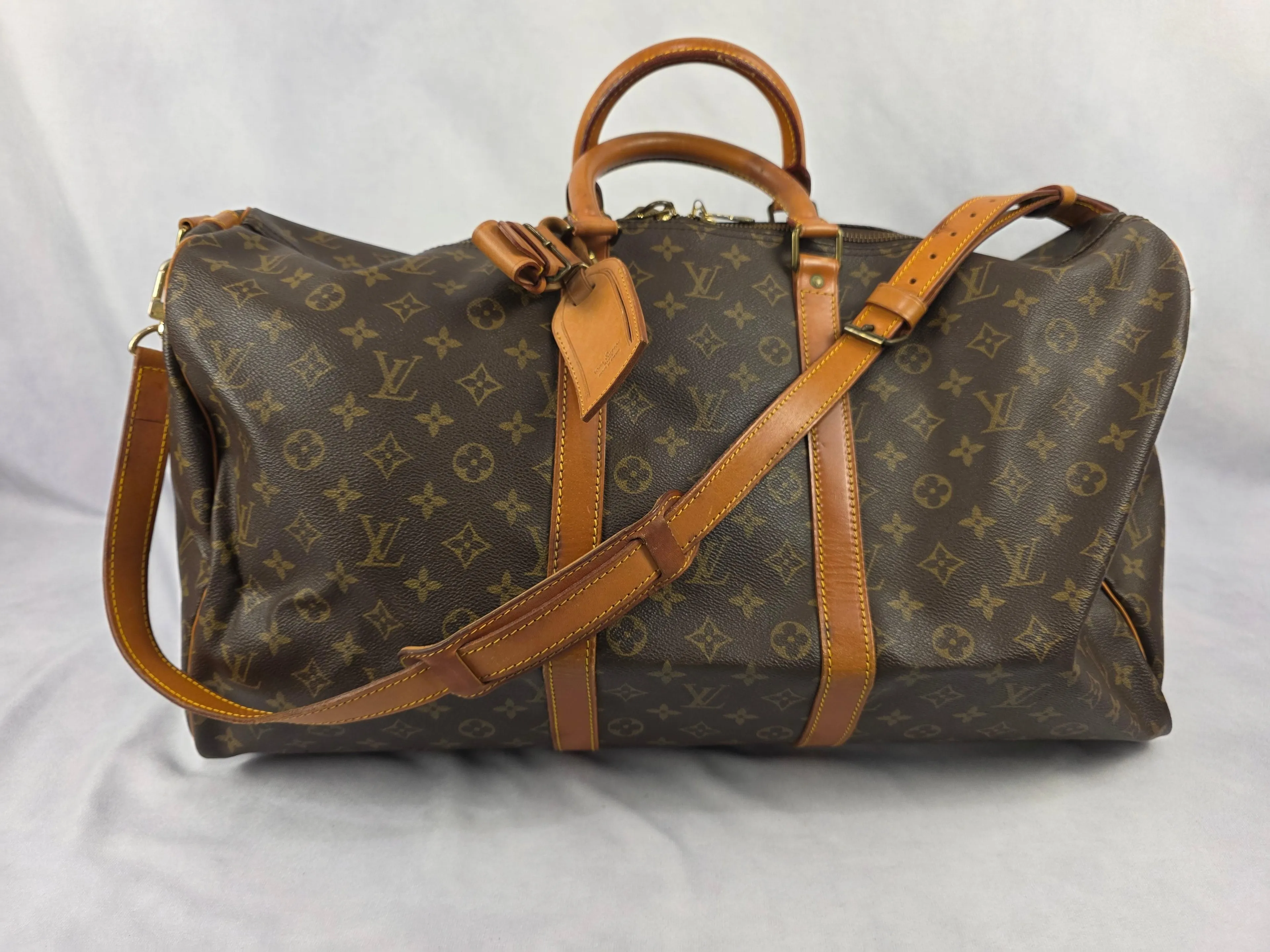 LOUIS VUITTON VINTAGE MONOGRAM KEEPALL 55 BANDOULIERE, MI872