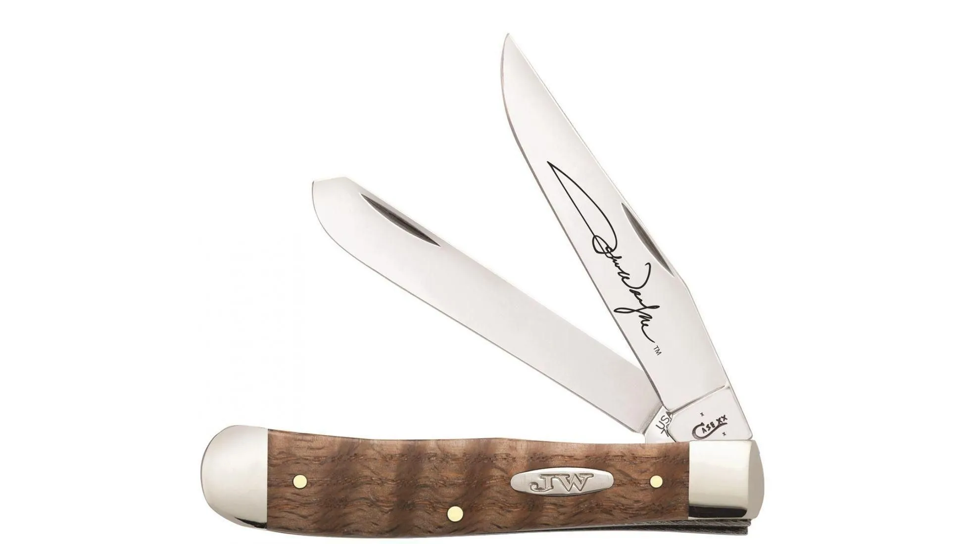 Case 10703 John Wayne Smooth Curly Oak Trapper Blade