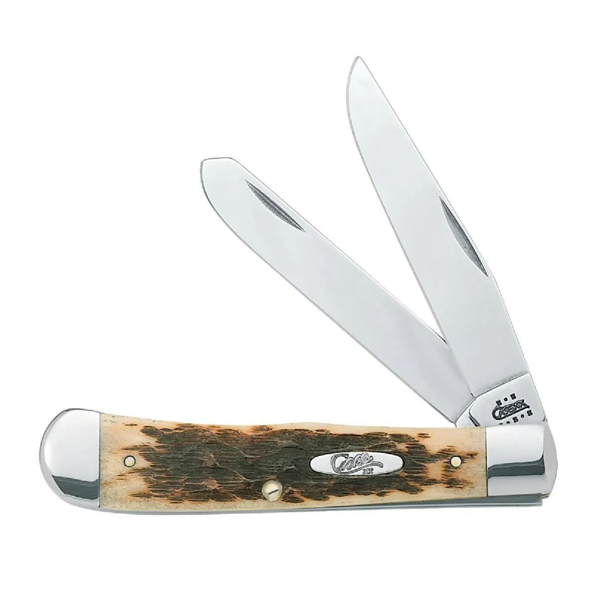 Case 00164 Amber Bone CV Trapper Pocket Knife 3.25" Blade