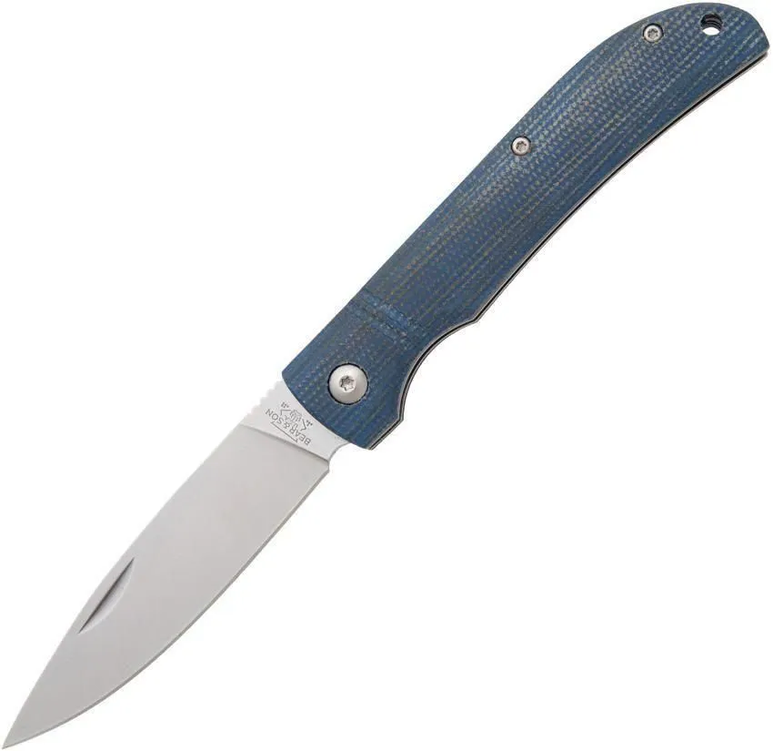 Bear and Son 457MB Slip Joint Blue Jean Micarta