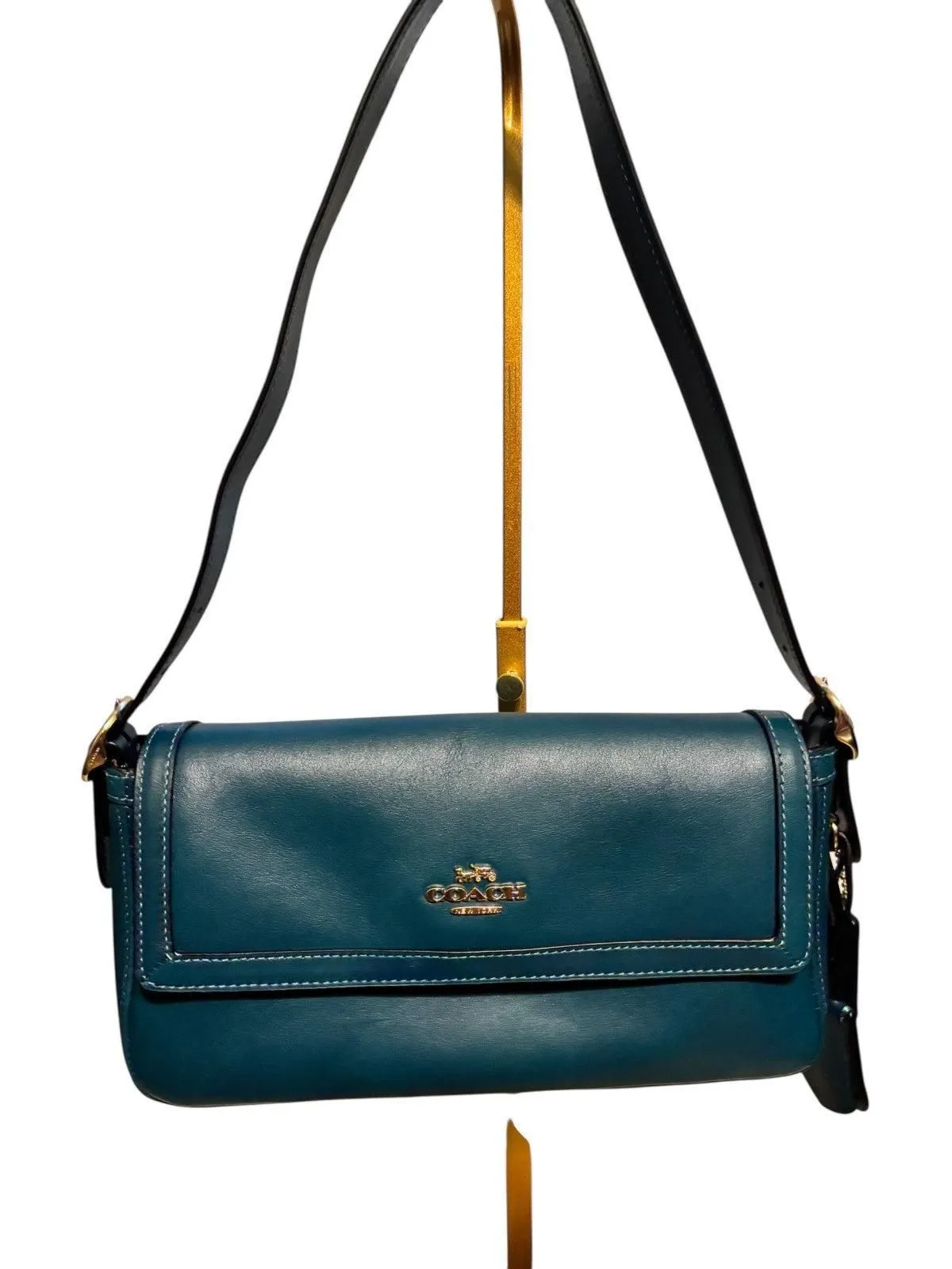 Coach Etta Small Flap Shoulder Bag in Teal – Brand New With Tags