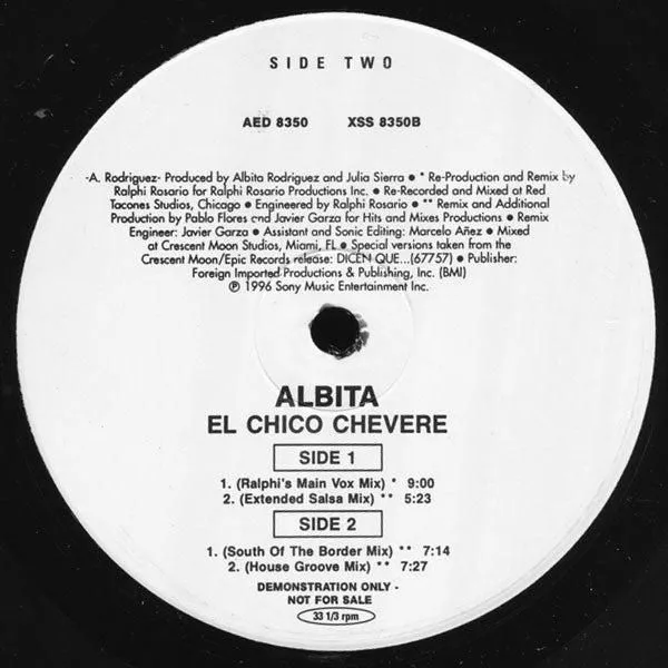 Albita - El Chico Chevere [The Cute Boy] (12", Promo)