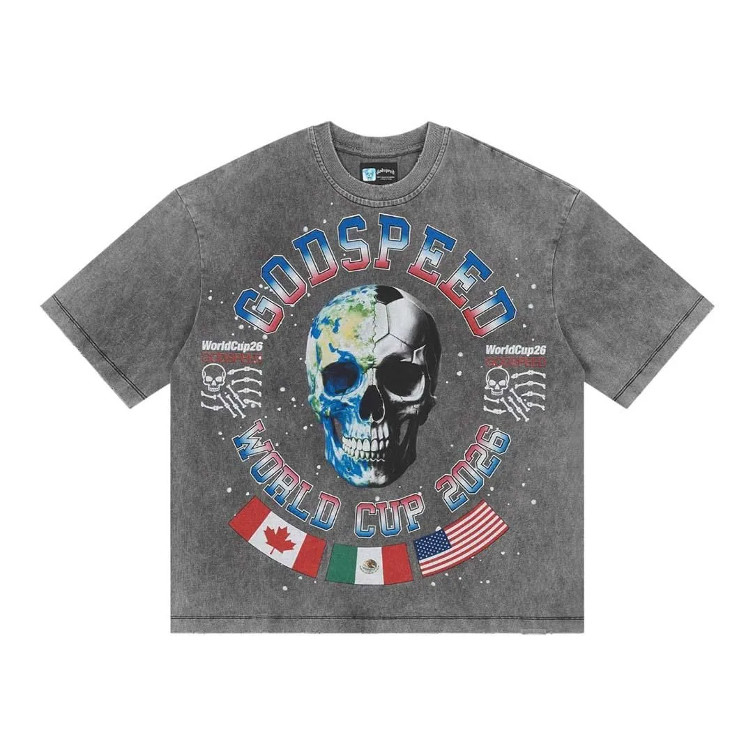 Godspeed Planet Futbol Tee Grey