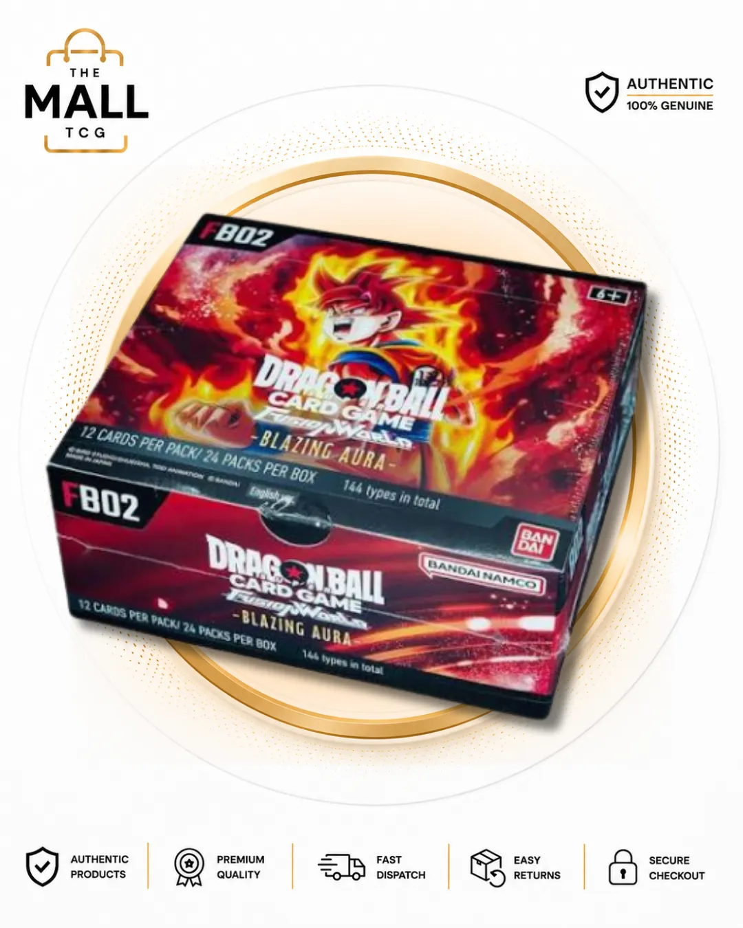 Dragon Ball Fusion World FB02 Blazing Aura Booster Box | English Edition