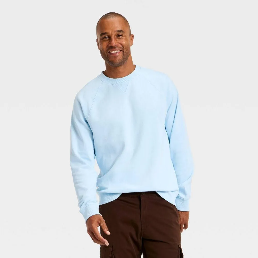 New without Tags - Men's Vintage French Terry Crewneck Sweatshirt - Goodfellow & Co Blue XXL