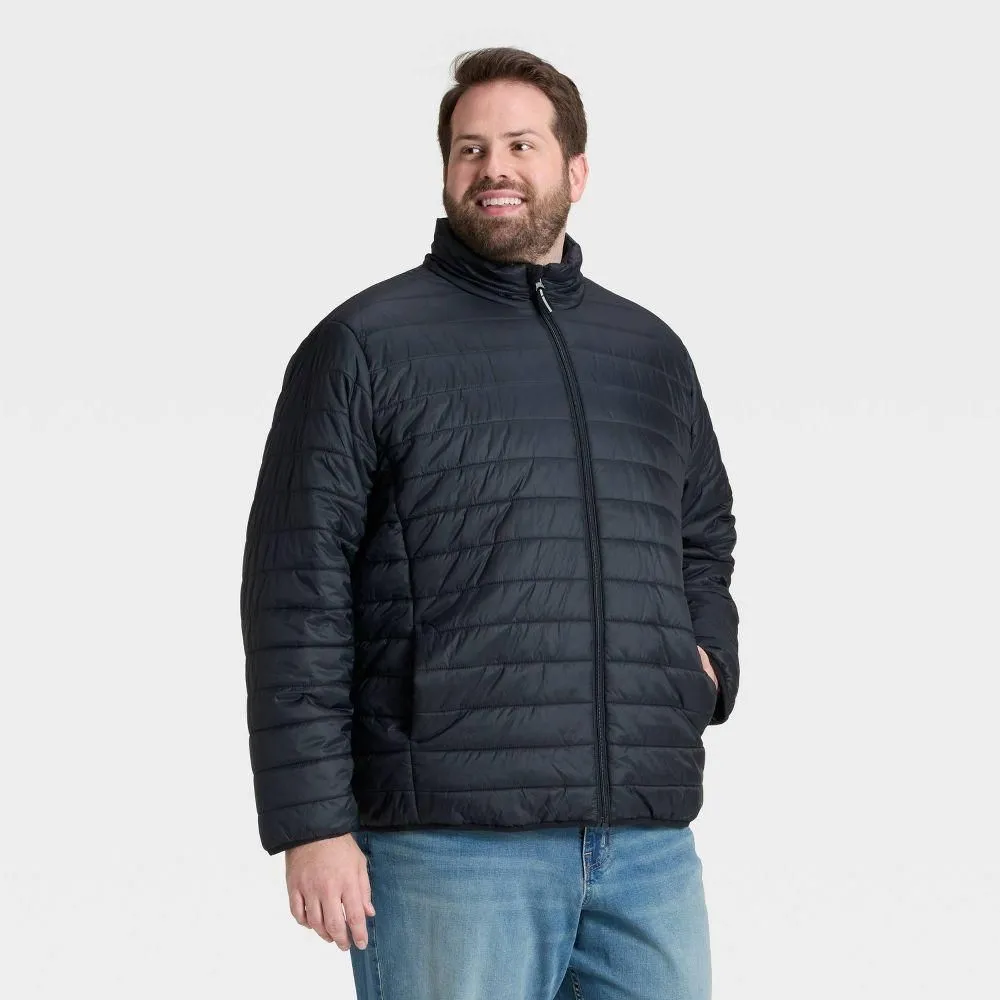 New without Tags - Size: MT - Men's Big & Tall Lightweight Puffer Jacket - Goodfellow & Co Black
