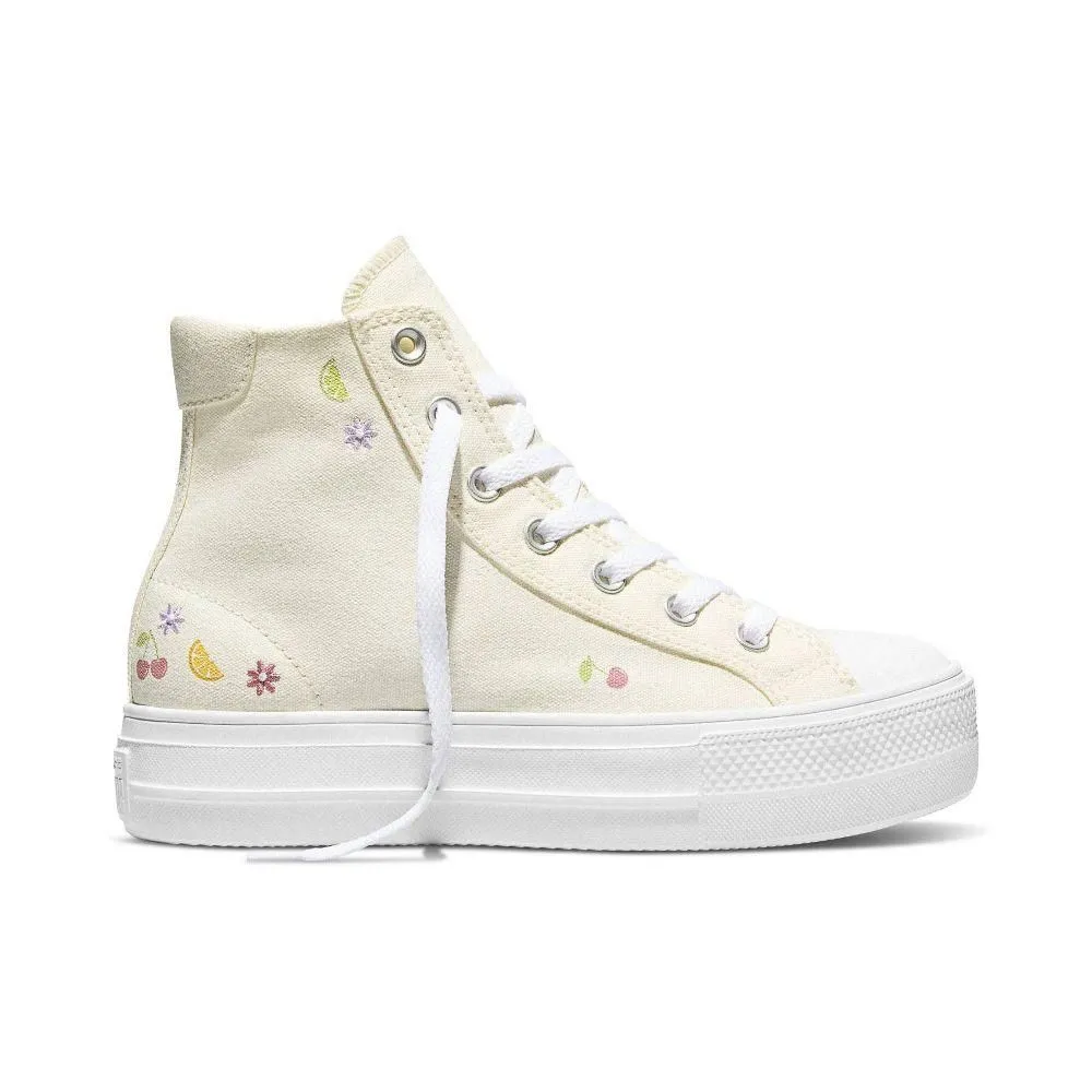 New without Tags - Converse Women's Platform High Top Sneakers - Cream Fruit 9