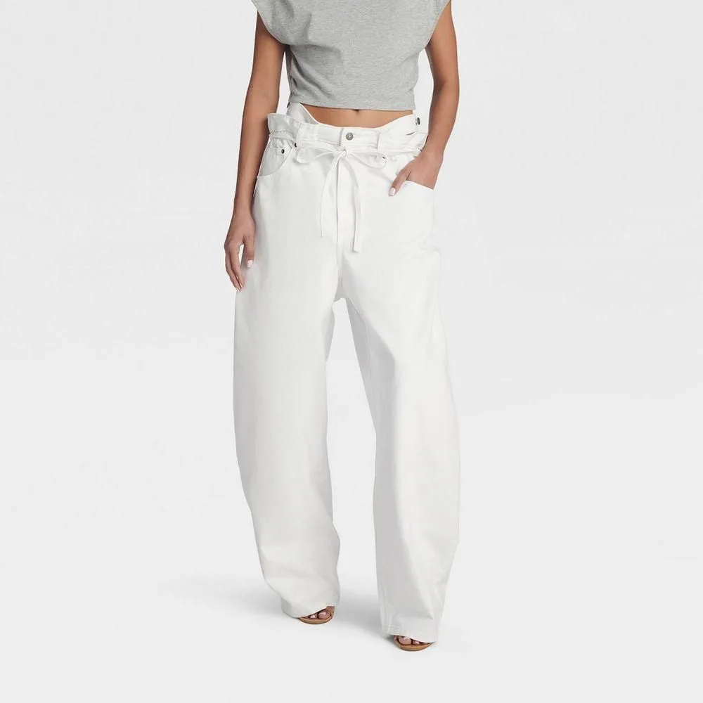New without Tags - Size: 2 - KBB by KAHLANA Women's High Waisted 'The Cut Out Paper Bag Jeans'