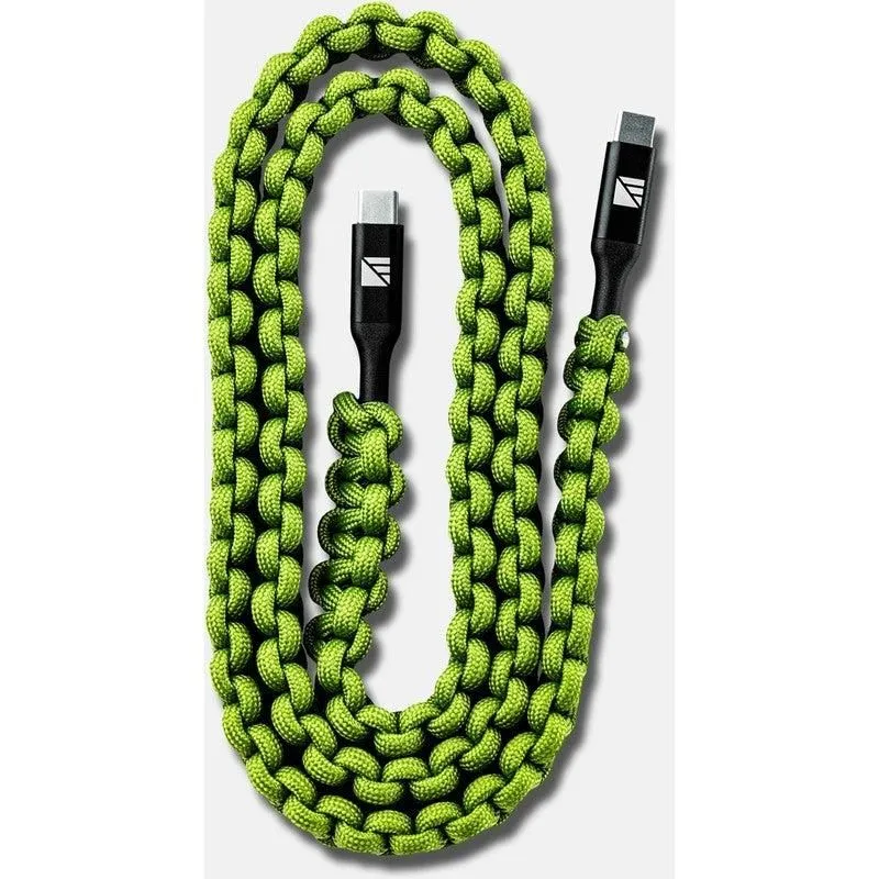 Dark Energy USB-C Charging Cable With Paracord - Green