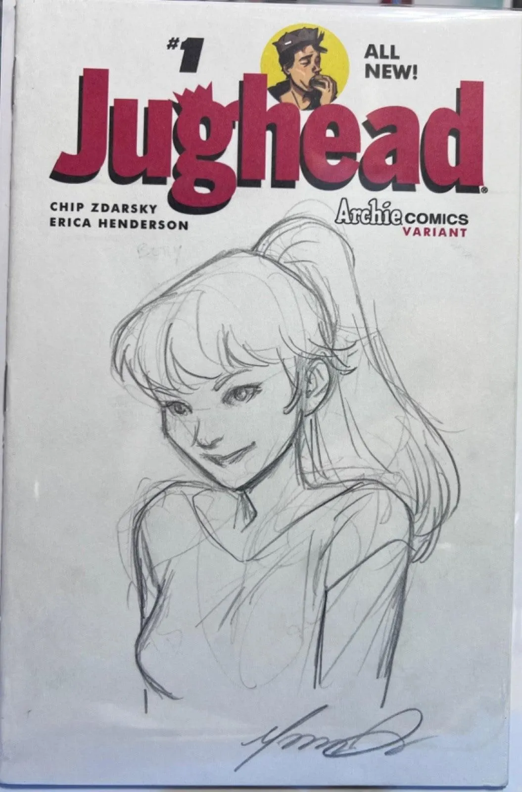ARCHIE JUGHEAD #1 ORIGINAL SKETCH COVER ART BY MARCUS MARTIN - BETTY 1 OF 1