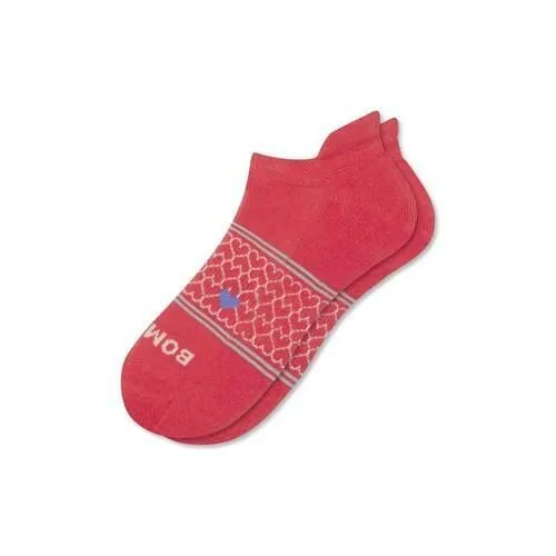 Bombas Women's Heart Arch and Stripes Ankle Socks - Heirloom Red8-10.5